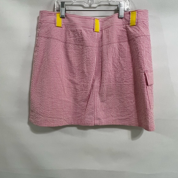Lilly Pulitzer Skort pink white stripe seer sucker EC sz 4 - Picture 13 of 14